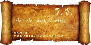 Töröcsik Vivien névjegykártya